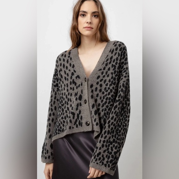 Rails Sweaters - Rails Reese Cashmere Merino Wool Cardigan Dalmatian $298 Size M